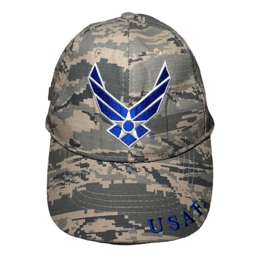 USAF Hat Embroidered Strap Back Camo Baseball Cap United States Air Force